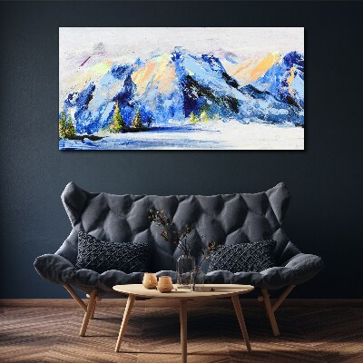 Foto auf leinwand Winterliche Berglandschaft