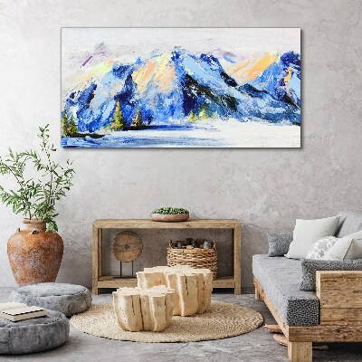Foto auf leinwand Winterliche Berglandschaft
