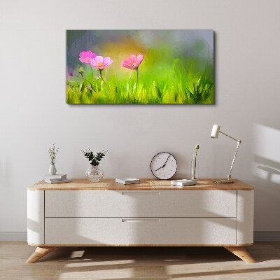 Foto auf leinwand Ein floraler Traum in Pastellfarben