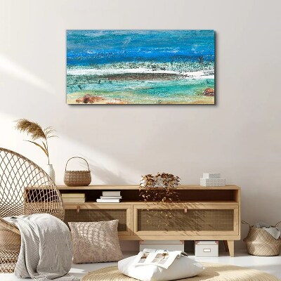 Bild auf leinwand Ruhiges Meer in Blautönen