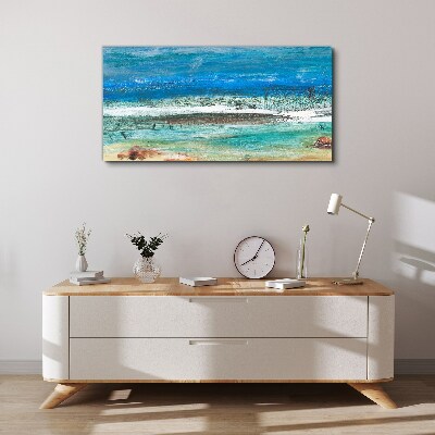 Bild auf leinwand Ruhiges Meer in Blautönen