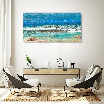 Bild auf leinwand Ruhiges Meer in Blautönen