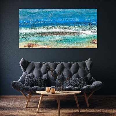 Bild auf leinwand Ruhiges Meer in Blautönen