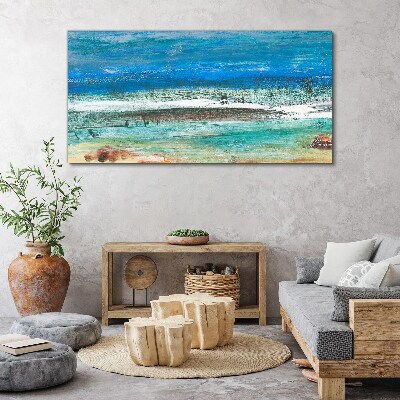 Bild auf leinwand Ruhiges Meer in Blautönen