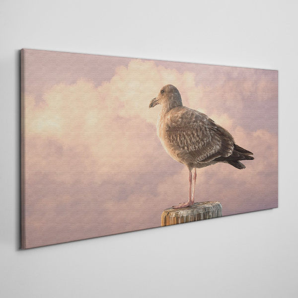 Foto auf leinwand Geflügelter Wächter in den Wolken