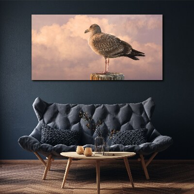 Foto auf leinwand Geflügelter Wächter in den Wolken