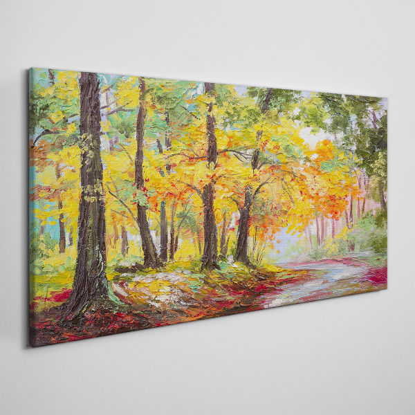 Foto auf leinwand Herbstliche Baumallee