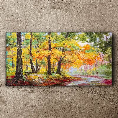 Foto auf leinwand Herbstliche Baumallee