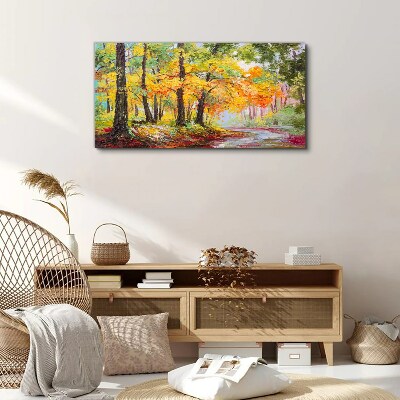 Foto auf leinwand Herbstliche Baumallee