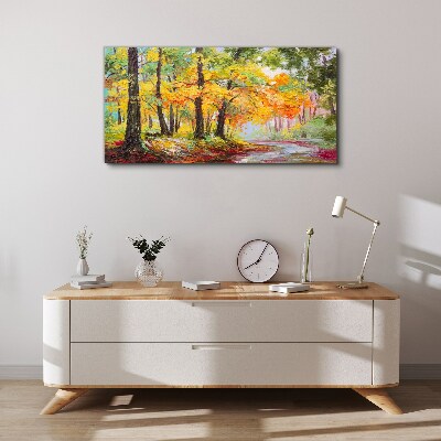 Foto auf leinwand Herbstliche Baumallee