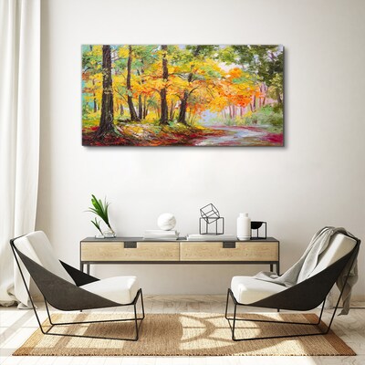 Foto auf leinwand Herbstliche Baumallee