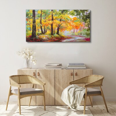 Foto auf leinwand Herbstliche Baumallee