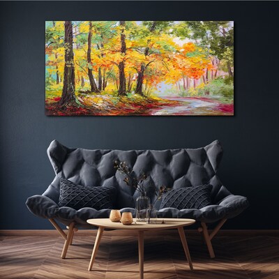 Foto auf leinwand Herbstliche Baumallee