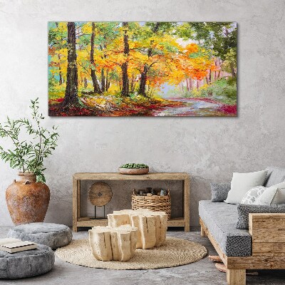 Foto auf leinwand Herbstliche Baumallee