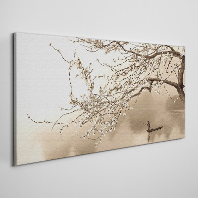 Foto auf leinwand Sepia getönten Landschaft
