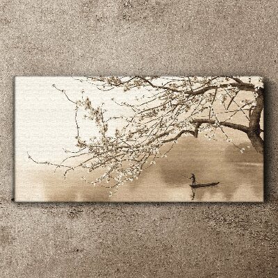 Foto auf leinwand Sepia getönten Landschaft
