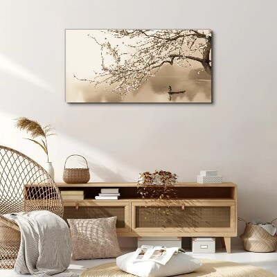 Foto auf leinwand Sepia getönten Landschaft