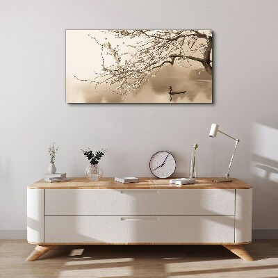 Foto auf leinwand Sepia getönten Landschaft