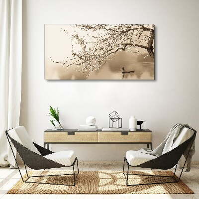 Foto auf leinwand Sepia getönten Landschaft