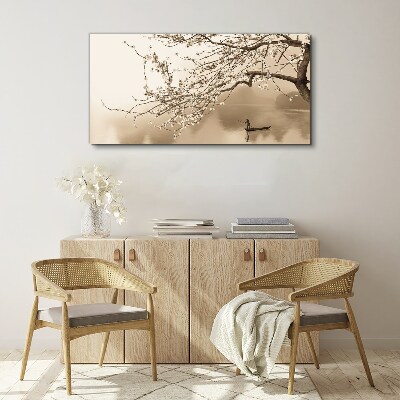 Foto auf leinwand Sepia getönten Landschaft
