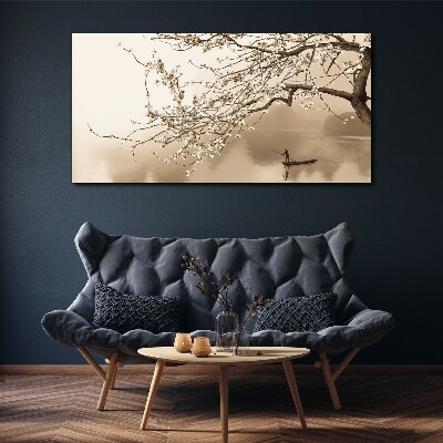 Foto auf leinwand Sepia getönten Landschaft