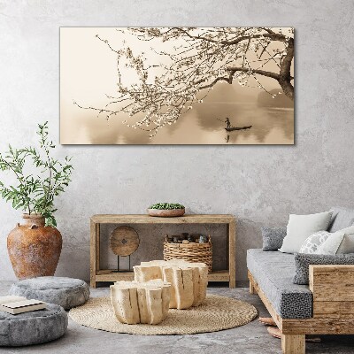 Foto auf leinwand Sepia getönten Landschaft