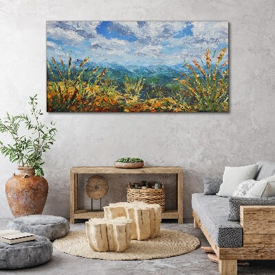 Foto auf leinwand Sommerlandschaften in den Farben der Natur
