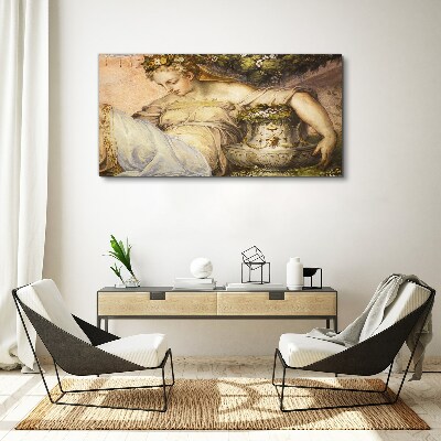 Leinwandbild Muse im Garten