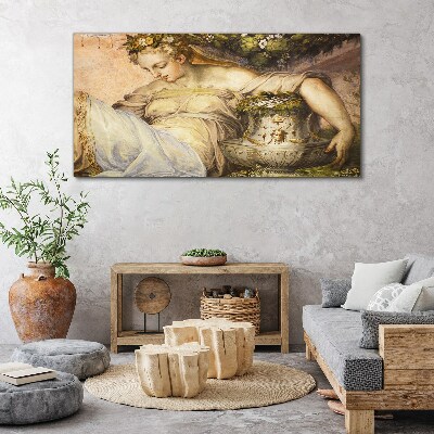 Leinwandbild Muse im Garten