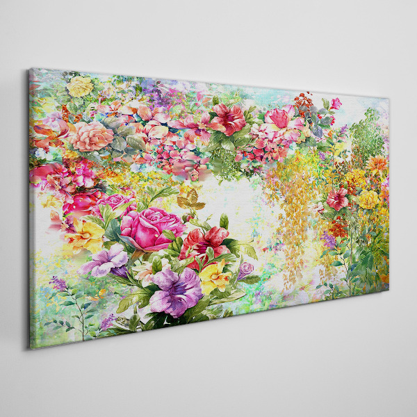 Foto auf leinwand Ein Blumenparadies in Pastellfarben
