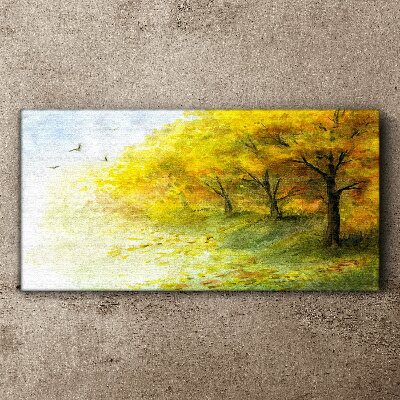 Foto auf leinwand Goldener Herbst im Park