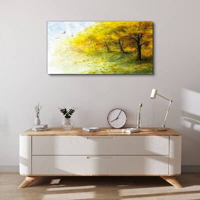 Foto auf leinwand Goldener Herbst im Park