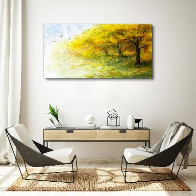 Foto auf leinwand Goldener Herbst im Park