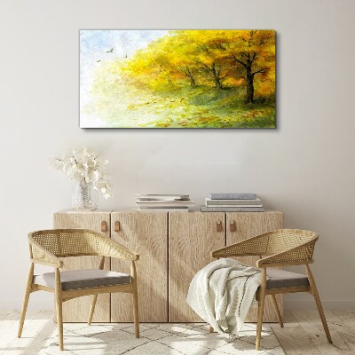 Foto auf leinwand Goldener Herbst im Park