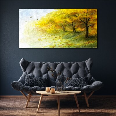 Foto auf leinwand Goldener Herbst im Park