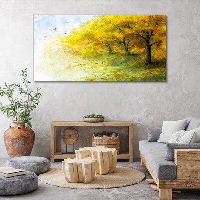 Foto auf leinwand Goldener Herbst im Park