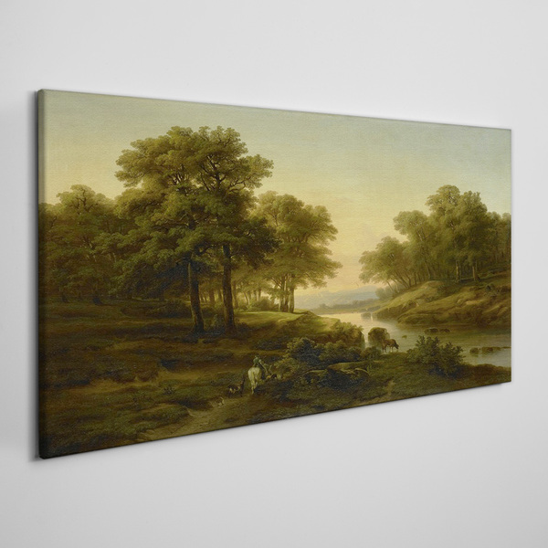 Bild auf leinwand Eine friedliche ländliche Landschaft