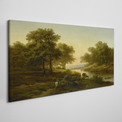 Bild auf leinwand Landschaft Fluss Wald Natur