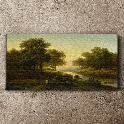 Bild auf leinwand Eine friedliche ländliche Landschaft