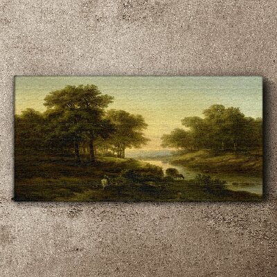 Bild auf leinwand Landschaft Fluss Wald Natur