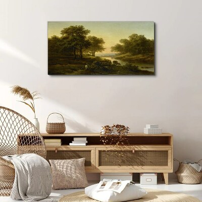 Bild auf leinwand Landschaft Fluss Wald Natur