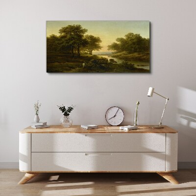 Bild auf leinwand Eine friedliche ländliche Landschaft