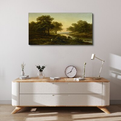 Bild auf leinwand Landschaft Fluss Wald Natur