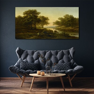 Bild auf leinwand Eine friedliche ländliche Landschaft