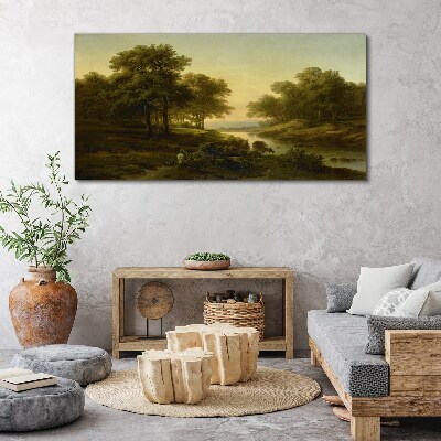 Bild auf leinwand Eine friedliche ländliche Landschaft