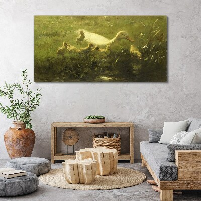 Foto auf leinwand Tiere Enten Gras Natur