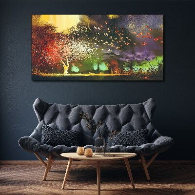 Foto auf leinwand Zauberwald in der Abenddämmerung