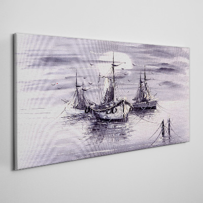 Foto auf leinwand Ein ruhiger Hafen bei Sonnenuntergang