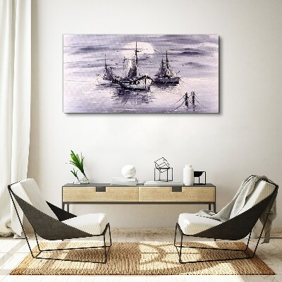 Foto auf leinwand Ein ruhiger Hafen bei Sonnenuntergang