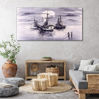 Foto auf leinwand Ein ruhiger Hafen bei Sonnenuntergang
